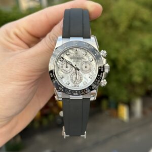Rolex Best Super Clone Watch Daytona Mother Of Pearl & Moissanite Diamonds Dial 40mm