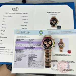 Rolex Daytona Rainbow 116595RBOW Best Super Clone Watch Gold Wrapped Moissanite Diamond 40mm