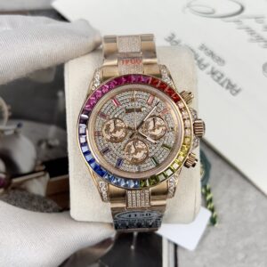 Rolex Daytona Rainbow Best Super Clone Watch Full Diamond 40mm