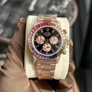 Rolex Super clone Watch Daytona Rainbow Black Dial TW Factory 40mm