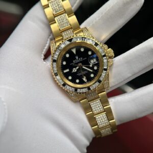Rolex GMT-Master II Super Clone 1:1 Watch With Full Diamond Black Dial 40mm