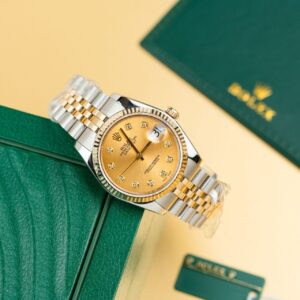 Rolex Super Clone Watches DateJust 126233 Gold Wrapped Champagne Dial 36mm