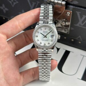 Rolex DateJust Super Clone ab Watch Women Dial MOP Bezel Diamonds CZ THB Factory 31mm