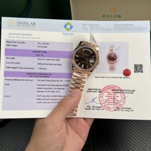 Rolex Best Super Clone Watch Day-Date Gold Wrapped Chocolate Dial Weight 177gram GM Factory 40mm