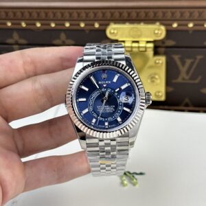 Rolex Super Clone Watch Sky Dweller 326934 Strap Jubilee Dial Blue 42mm