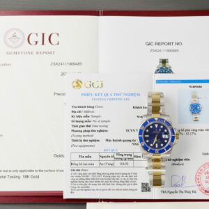 Rolex Submariner Dial Blue Super Cloan Watches Custom Gold Wrapped 40mm