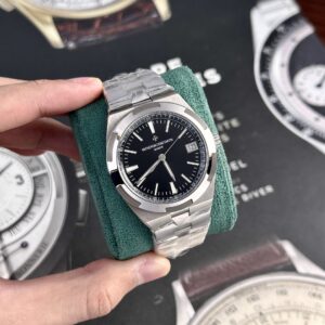 Vacheron Constantin Super Clone Watch Overseas 4500V Black Dial Metal Wire PPF 41mm