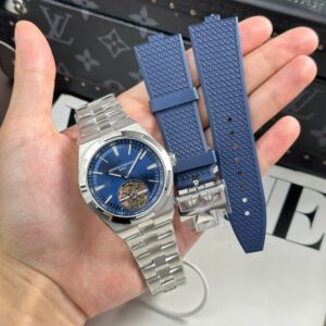 Vacheron Constantin Overseas 6000V Tourbillon Super Clone Watch Blue Dial 42.5mm